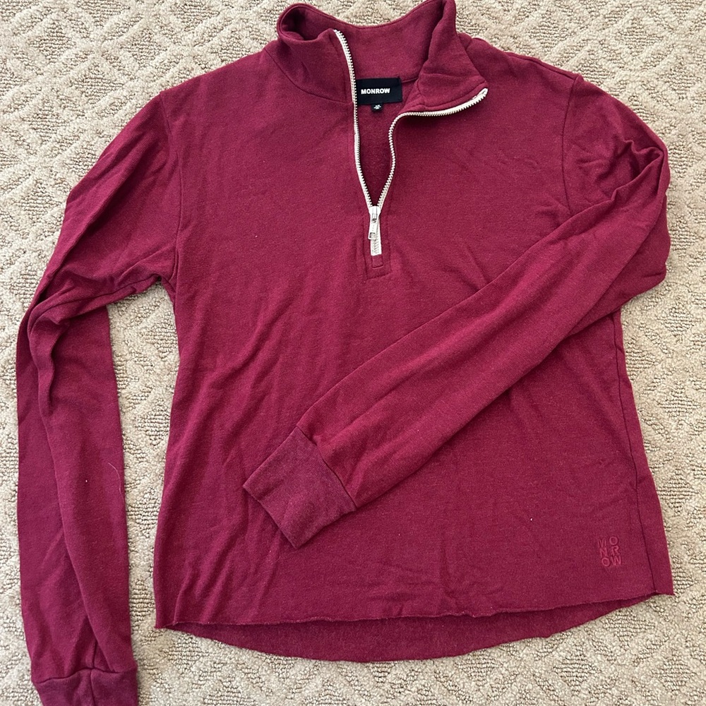 Monrow half zip Top - Picture 3 of 4